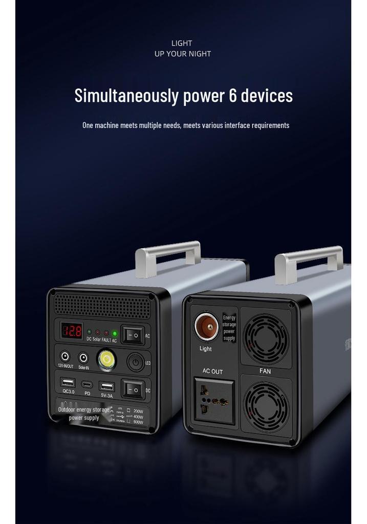Portable LiFePO4 Battery Box: Multifunctional Outdoor Power Bank for Energy Storage and Emergency Lighting