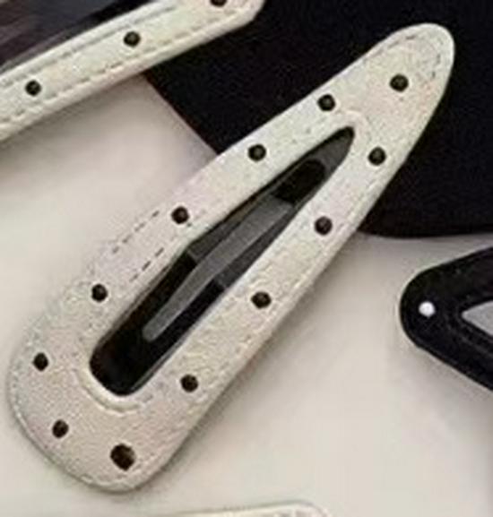 Polka Dot Leopard Print Leather Star Hair Clip - Cloud Cutout BB Clip for Side Bangs
