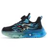 Boys Winter Warm Fleece-Lined Sneakers With Rotating Buckle Closure Basketball Running Indoor Sports