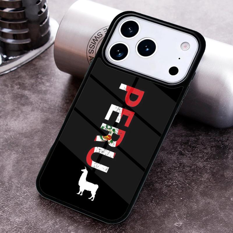 Peru Flag Phone Case for iPhone 17 16 15 Pro Max Air 14 13 12 11 Plus Shockproof Capa Cover