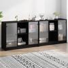 VidaXL Bookcase with Doors, Book Cabinet with Storage, Bookcase Furniture Office Living Room, Modern, 3206532