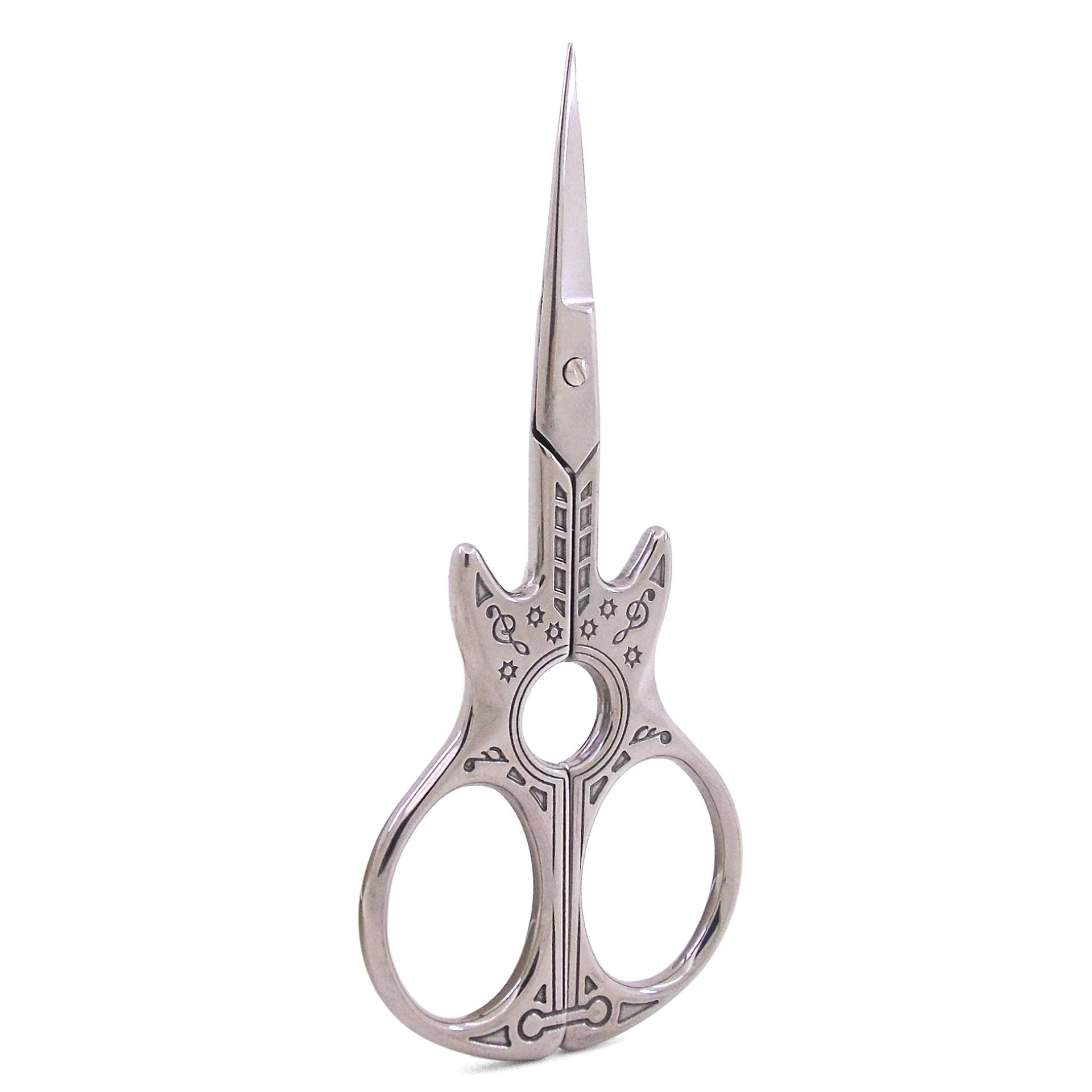 

Ножницы портновские из нержавеющей стали в форме гитары для нейл-арта, шитья, вышивки, рукоделия, вышивания крестом, инструменты для DIY серебряный