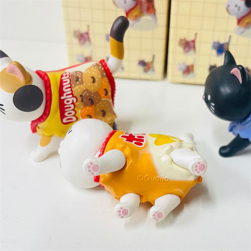 Cute Cat Blind Box Wearing Candy packaging Snack Cat Figure Toys kittens Dolls Blind Bag Children Kids Christmas Gift