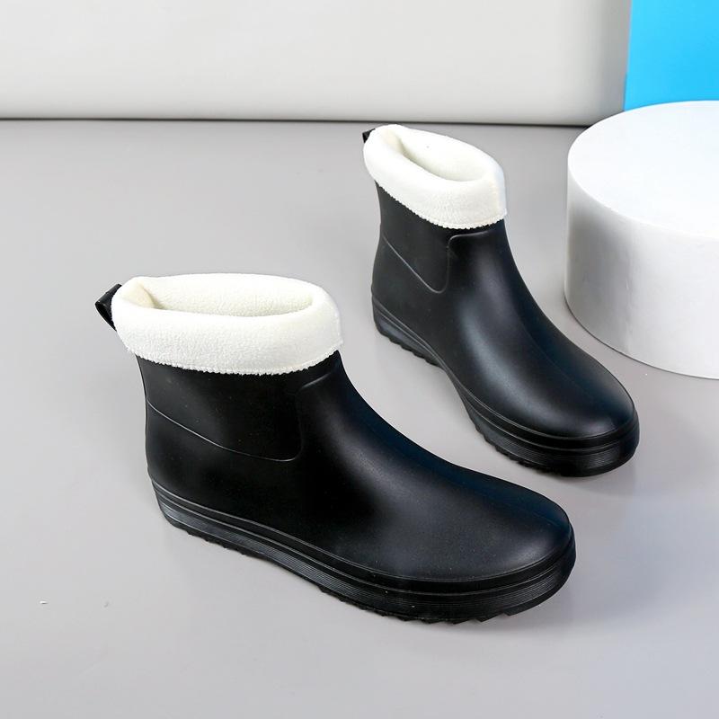 

Модные мужские водонепроницаемые ботинки 2024 года с мягкой подошвой, короткие повседневные низкие сапоги для рыбалки, модные нескользящие износостойкие сапоги из ПВХ для рыбалки 44