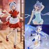 Instant Noodles Press Beautiful Girl Vsinger Meteor Figure, Maid Luo Tianyi Statue Model Chassis Ornament for Gifts