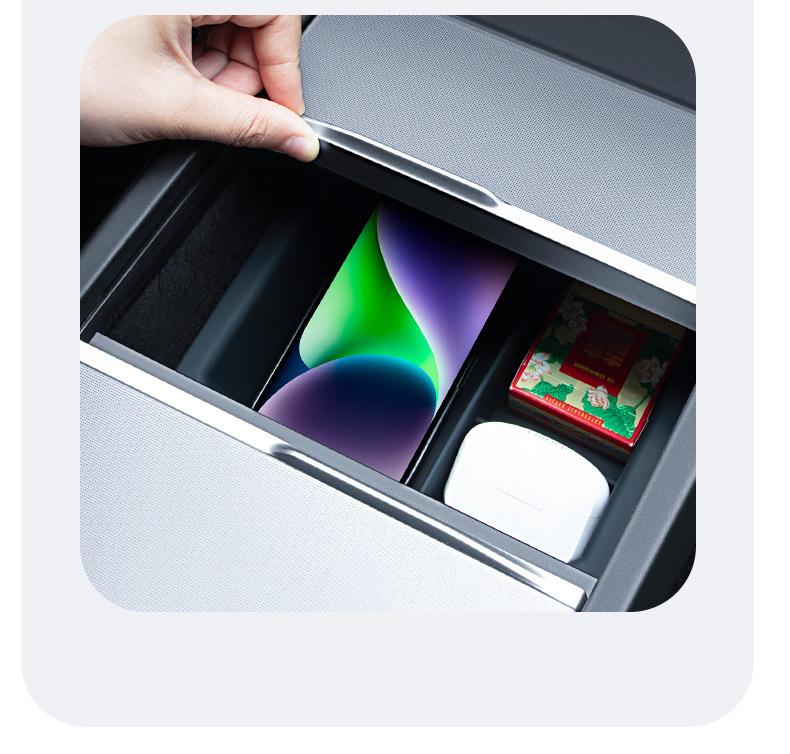 Tesla Model Y/3 Center Console Ice Crystal Silicone Storage Box (Double-Layer, Refresh Version)
