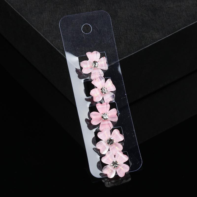 5 pezzi di cristallo bean fibbia fermaglio per capelli copricapo carta per capelli ragazze pettinatura clip per capelli intrecciati