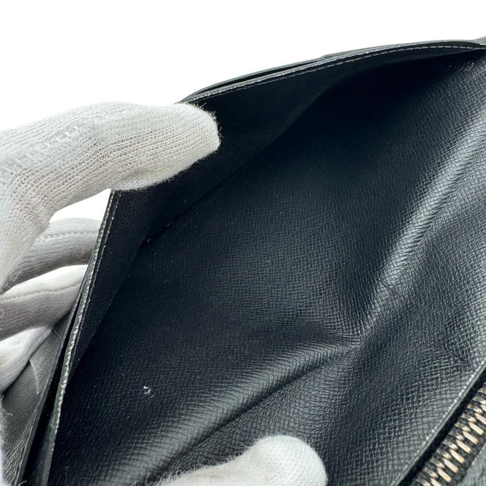 LOUIS VUITTON M61697 Monogram Eclipse leather Brazza Portefeuille Purse black leather mens Used