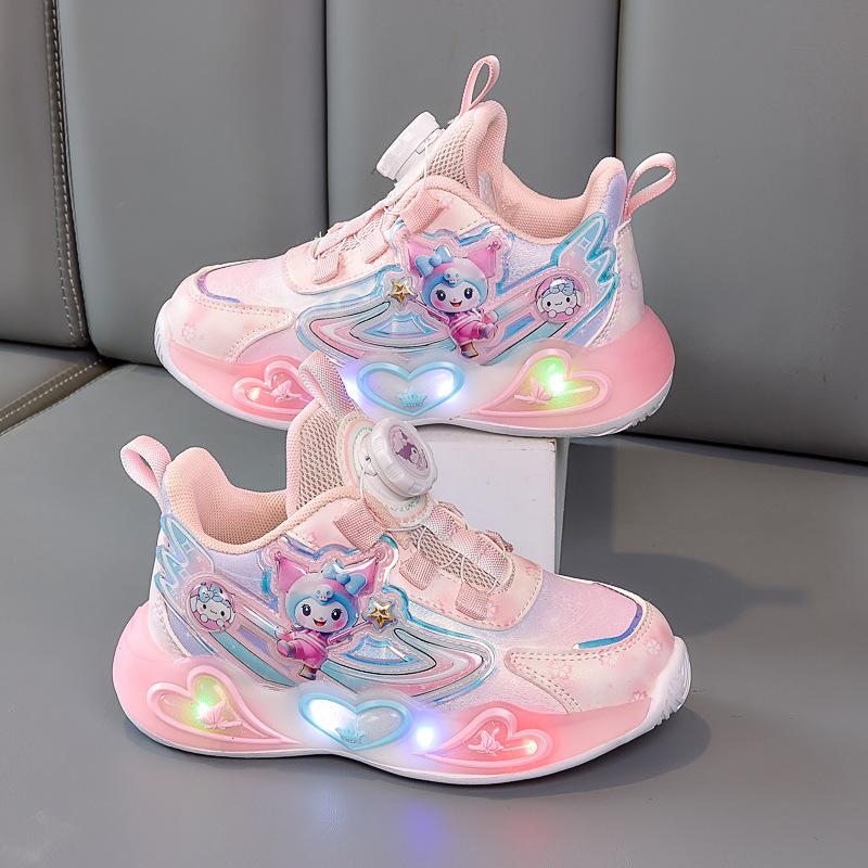 2025 Autumn New Girls Children's Sports Shoes Girls Leather Casual Running Shoes Lightweight Breathable Student Shoes