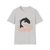 Unisex Softstyle Jumping Koi Fish T-Shirt – Minimalist Nature, Bold Streetwear