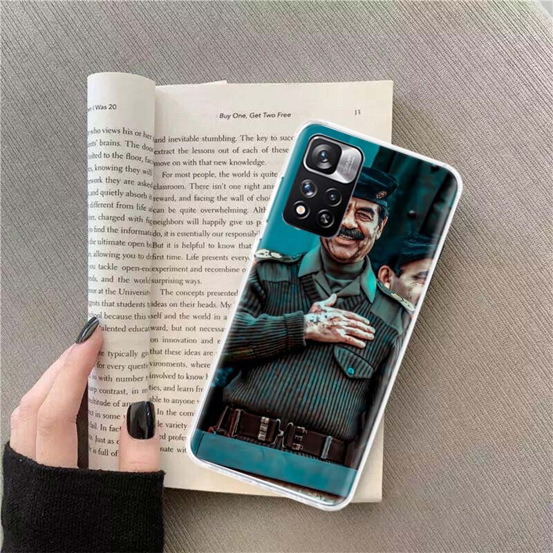 Etui Fashion Saddam Hussein Iraq Arabic Phone Case For Redmi Note 13 12 Pro Plus 14 15 Pro 5G 11 11T 11E 11S 10 Pro 10S 9 9S Cov