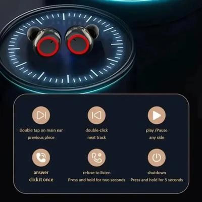 Wireless Earbuds Bluetooth Headphones Touch Control Deep Bass Fitness Earphones Gym Running Waterproof Earbuds