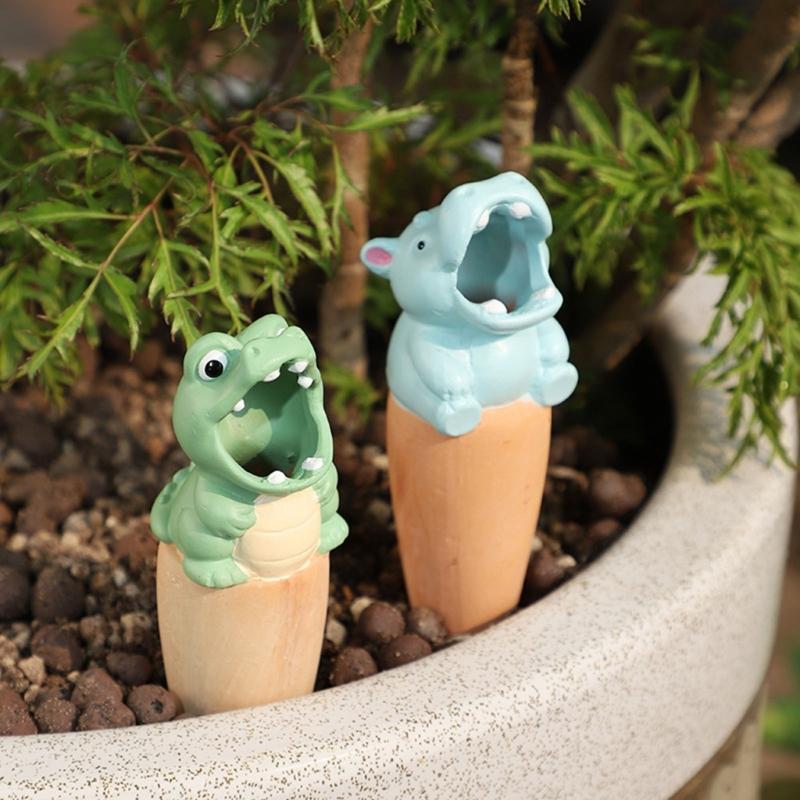 Clay Pot Waterer Set of 6 for Herbs and Small Containers, Top Fill Watering Stakes for Busy Schedules and Daily Use Around Pots Indoors