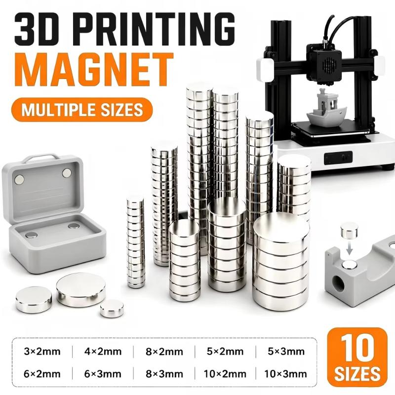 50Pcs 3X2Mm 4X2Mm 5X2Mm 6X2Mm 8X2Mm 10X2Mm 5X3Mm 6X3Mm 8X3Mm 10X3Mm Mini Magnets For 3D Printing Refrigerator Office Diy Crafts