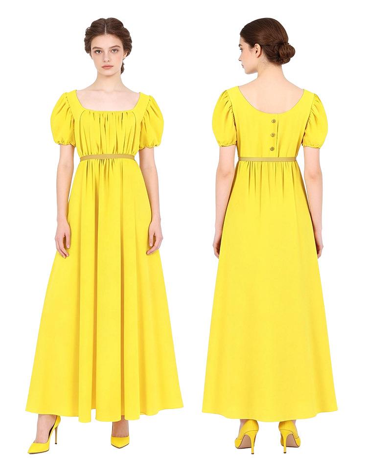 Bridgerton Regency Kleid: Hochtailliertes viktorianisches Kleid für Halloween & Teepartys