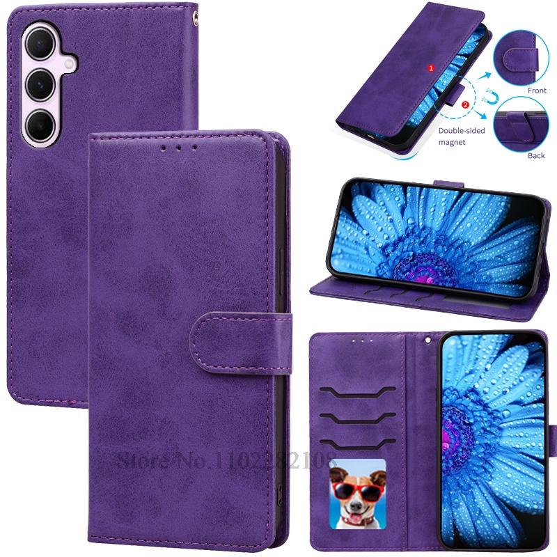 

A37 5G Case For Samsung Galaxy A37 Case Leather Flip Wallet Cover For Samsung A37 5G Case Book Phone Cover Coque Fundas Shell Galaxy A37 фіолетовий