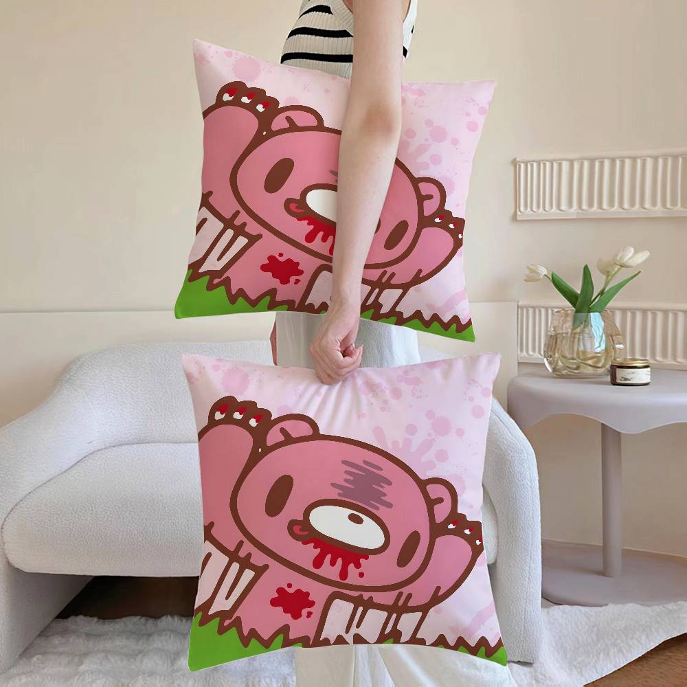 G-Gloomy B-Bear Pillow Case Sofa and Living Room Decorative Cushion Covers Dust-proof and Mite-proof Invisible Zipper
