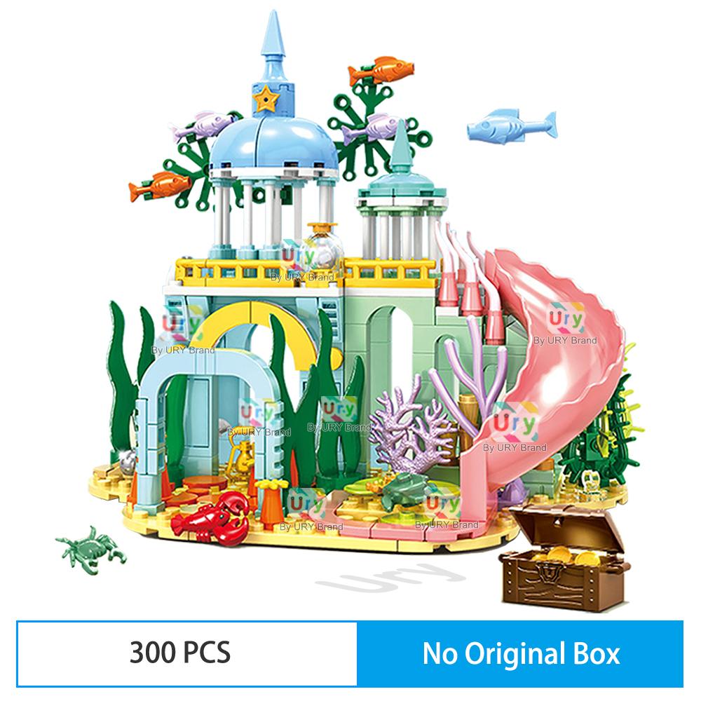 Friends Princess Undersea Palace Luxury Castle Playground House Ocean Adventure Treasure Building Blocks Set Toy for Girl Gift