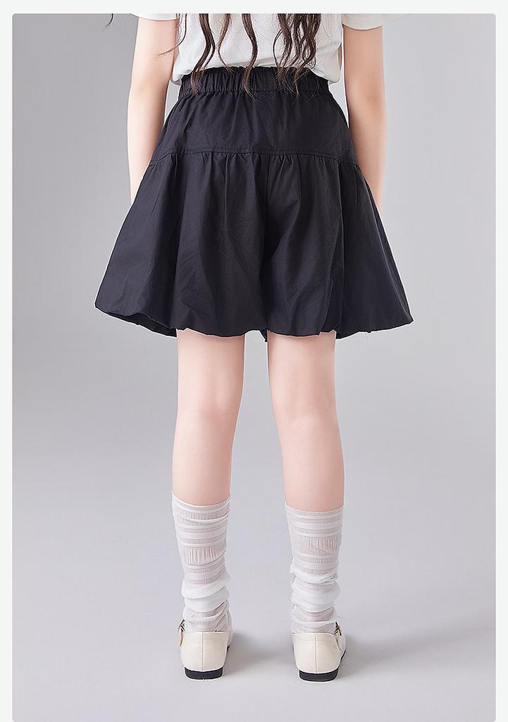 Girls' Casual Pants with Ear Fungus Edge Flower Bud Outer Shorts