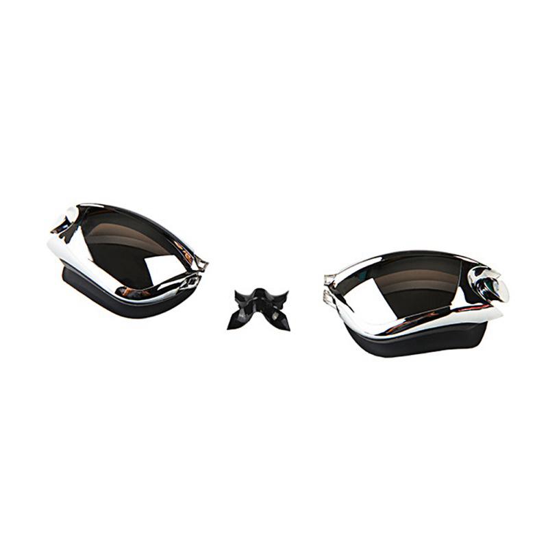 Water Sports Waterproof Anti-fog Swimming Glasses Large Frame with Silicone Earplugs Swimming Goggle