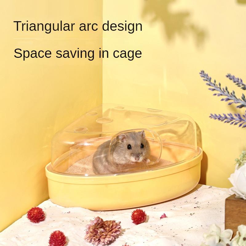 New Creative Golden Bear Bath Scenery Small Pet Supplies Cheese Bath Hamster Bath Sand Toilet Dual Purpose Urine Sand Basin