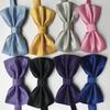 Elegant Polyester Bow Tie: Solid Color, Textured Business Style