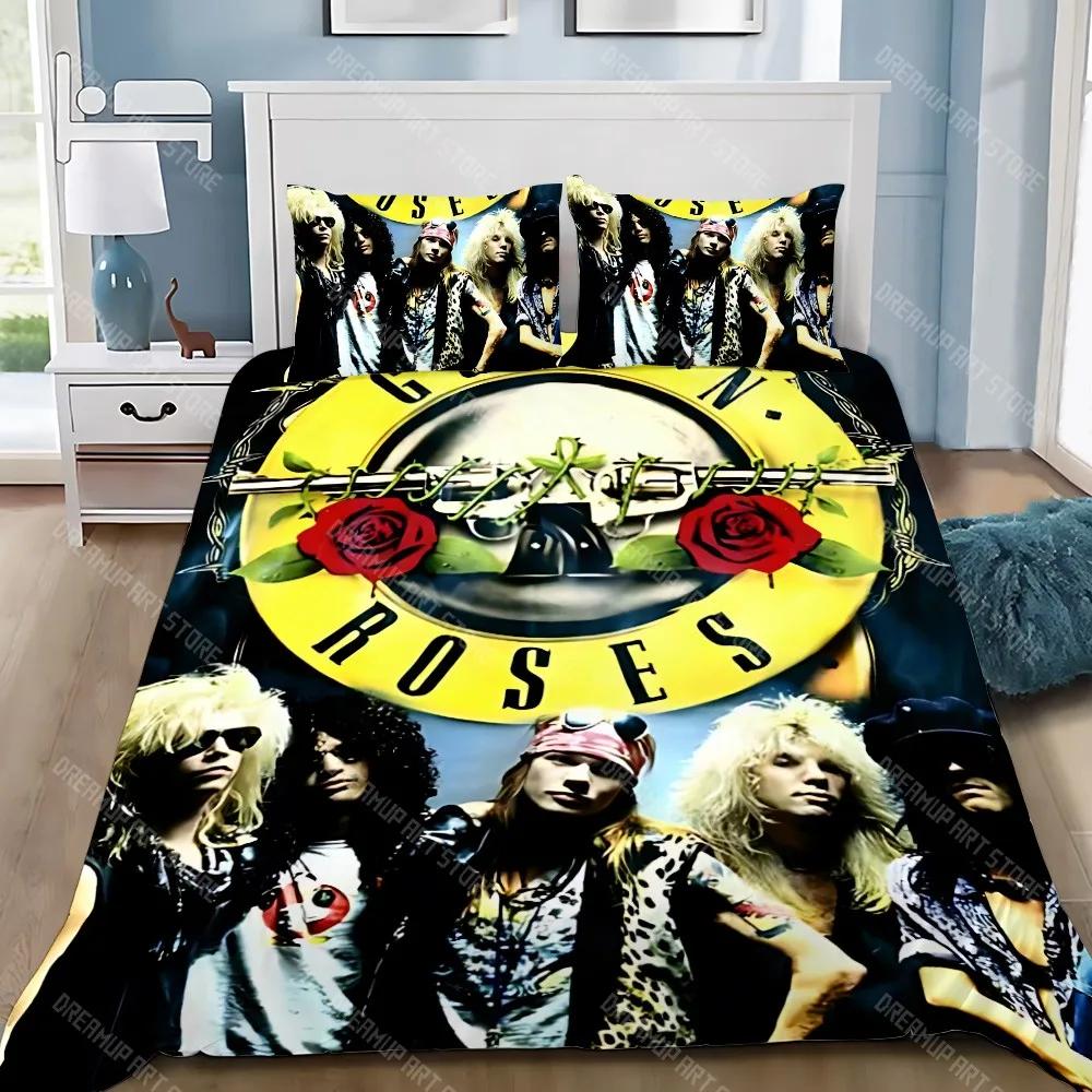 Poszewka na kołdrę Poszewka na poduszkę Pościel Zespół Hot Band G-Guns N R-Roses Dekoracja do sypialni dla dorosłych Chłopca Dziewczynki Dzieci Jednoosobowe Podwójne Duży Rozmiar