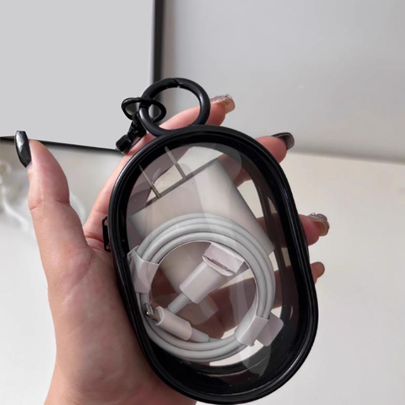 1Pcs Protective Cover Data Cable Storage Box Durable Portable Outdoor Travel Storage Bag Multifunctional Clear Organizer Box
