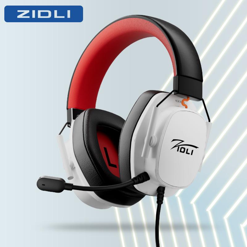 

Проводная игровая гарнитура ZIDLI LR-X1s — микрофон ENC, легкая, двухцветная, USB для PS5, Xbox, ПК — удобные наушники красный/белый