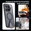 Magnetic Armor Phone Case For Xiaomi 15T Pro 14T 17 Pro 17Pro Max Hole Design Metal Bracket TPU Frame Acrylic Plastic Back Cover