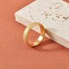 JeeMango High Quality Fashion Simple Scrub Stainless Steel Rings for Women 6mm Width Gold Plated Finger Ring Jewelry Gift R26030