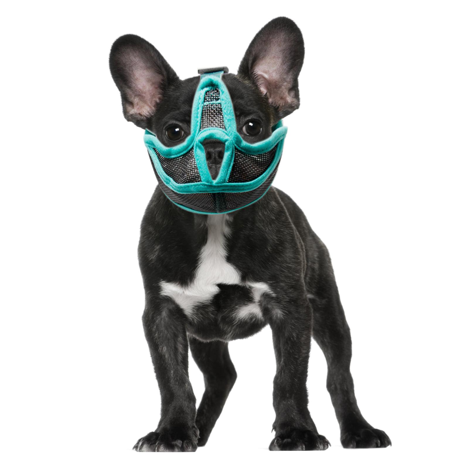 

Намордник для собаки з короткою мордою Сітчастий Регульований Дихаючий Захист від укусів Намордник для бульдога з короткою мордою для собак Намордник для бульдога з короткою мордою M