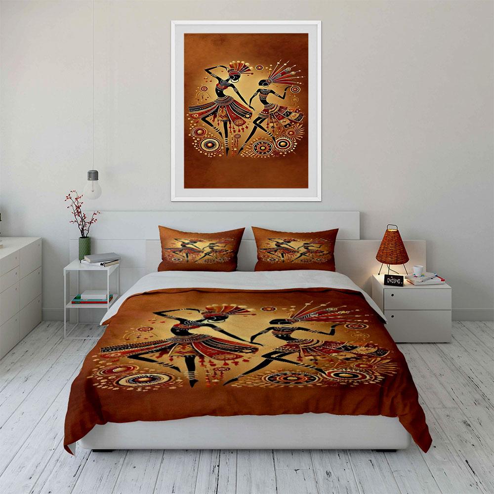 Dancing figures with patterns. Bedding sets Duvet cover sets Duvet covers Pillowcases(1 * Duvet Cover 2 * Pillowcases without duvet insert)