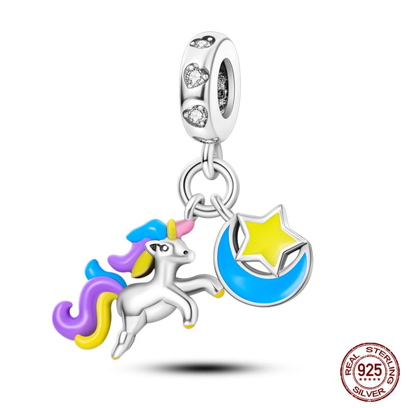 100% Copper Purple Color Series Chameleon Butterfly Balloon Charms Beads Fit Qikaola Original Bracelets Diy Jewelry