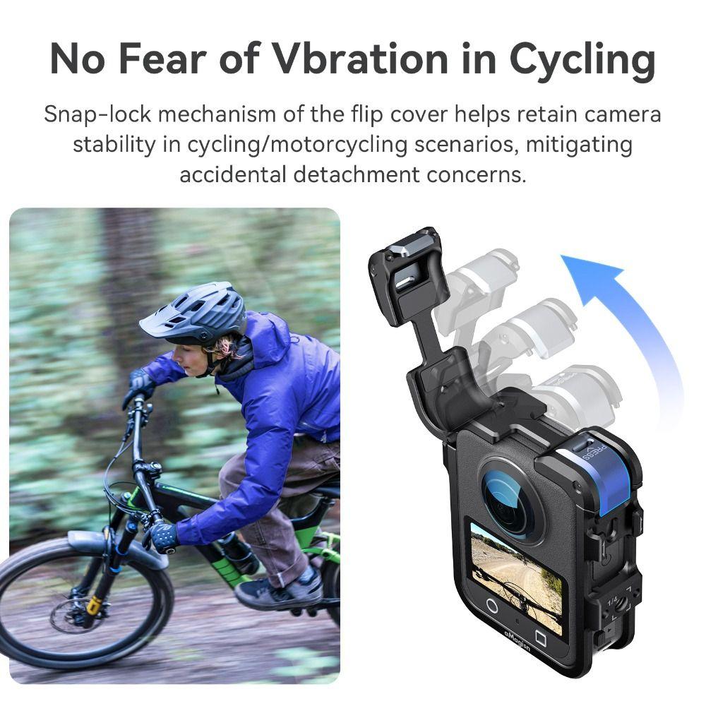 Aluminium Alloy Metal Rabbit Cage Cold Shoe Mount Frame for DJI Osmo 360 Action Camera Accessories