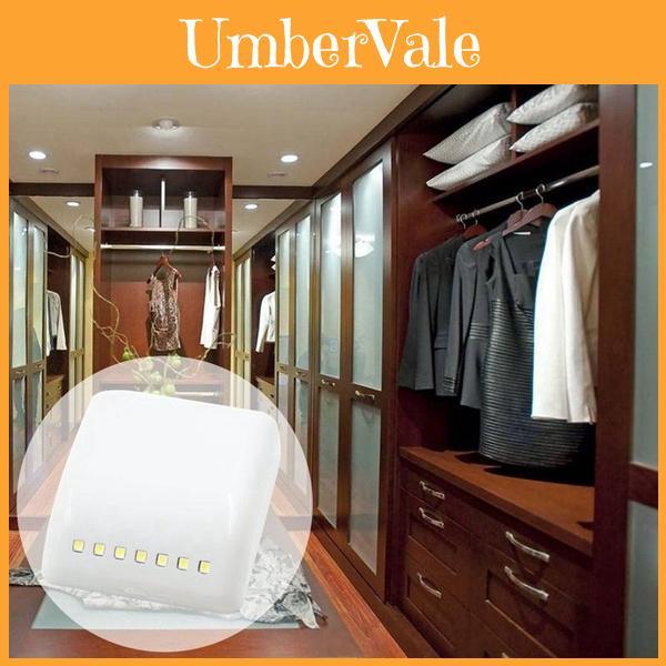 Sensor Led Light Night Lamp Inner Hinge Cabinet Wardrobe Drawer Powered Battery