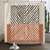 Nordic Style Abstract Art Boho Shower Curtain Waterproof Polyester Bath Curtain Morandi Color Block Curtain Bathroom Decor