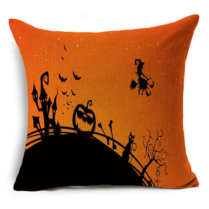 Halloween Theme Moon Night Series Pillowcase Dark Wind Sofa Cushion Cover Holiday Gift 40*40cm/45*45cm/50*50cm