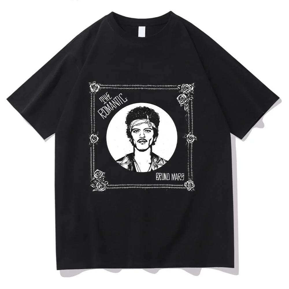 Singer Bruno Mars New Album Pop Tshirt Unisexs Women Casual Short Sleeve Tshirt Unisexs Aesthetic Harajuku 2026 Spring Summer New Top