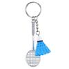 Badminton for Key Ring Charm Decors, Sports Lovers Creative Badminton Bat Cu