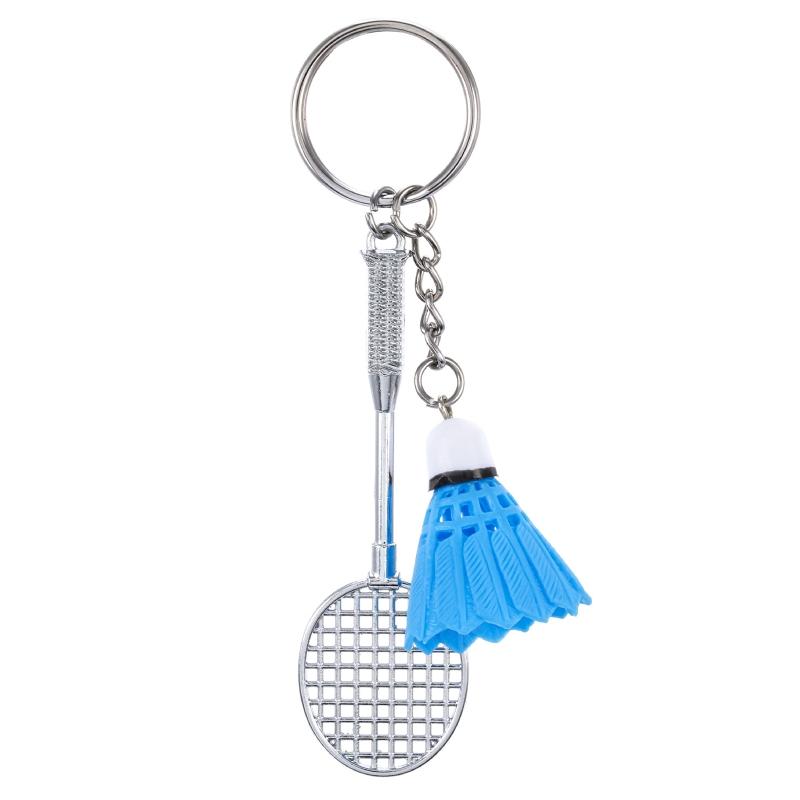 Badminton for Key Ring Charm Decors, Sports Lovers Creative Badminton Bat Cu