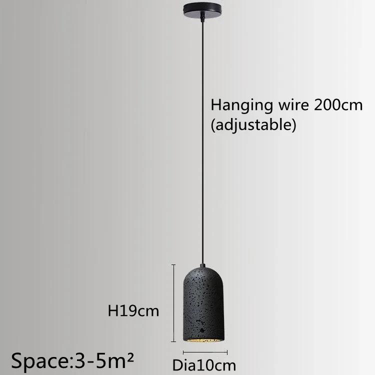 Nordic Art Retro Industrial Pendant Hanging Lamp Black Hole Stone LED Pendel Lamp For Bar Dining Bedroom Design Chandelier