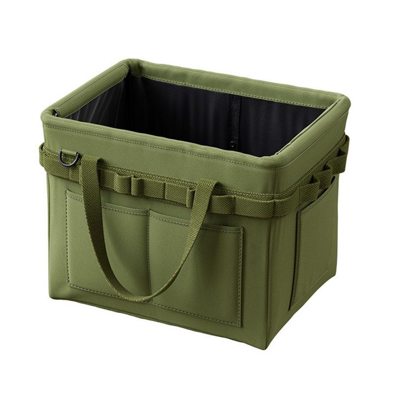 

Heavy-Duty Foldable Tool Bag with Side Pocket, Large Capacity Oxford Fabric Organizer for Camping, Car Repair, Construction Work зелёный