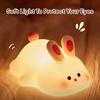 Rechargeable Rabbit Silicone Night Light Tap Control Eye Protection Sleep Atmosphere Light Soft Light 3 Level Dimmable