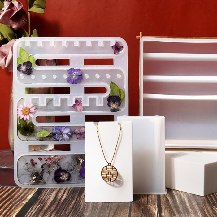 Display Stand Epoxy Molds Earring Storage Holder Resin Casting Mould for Jewelry