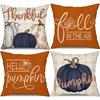 Fall Pillow Covers Inch Set of 4 Buffalo Plaid Fall Blue Pumpkin Throw Pillow Cover Autumn Thanksgiving Decoration for Home Couch Bed