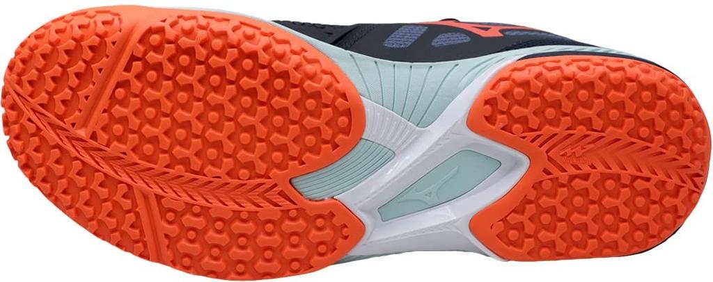 Tennis Shoes Wave Exceed TOUR 5 OC Artificial Grass Court Club Activities Lightweight Game Cm 2E [Mizuno] Clay/Sand Navy/Coral/Turquoise 22.5