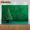 Mocsicka Green Christmas Tree Background Photography Shooting Props Wallpaper Decorations Children Family Party Backdrops Banner
