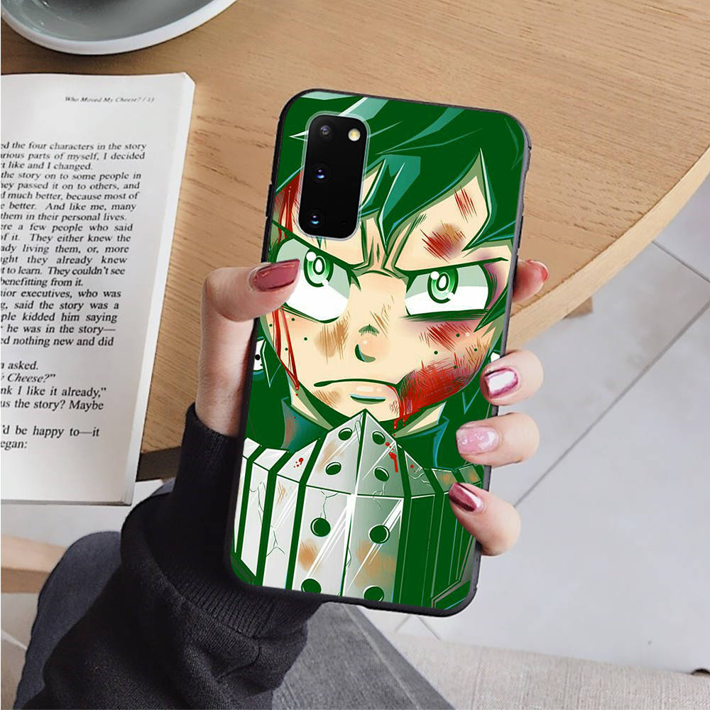 

AD87 Чехол My Hero Academia черный для Samsung Note 20 Lite S24 Ultra S23 S22 A05 A06 A11 A71 A15 A16 A13 A24 A25 A33 A52 A53 M55 M35 Мягкий чехол Samsung S24 FE гагат