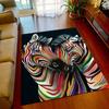 Wild Animal Zebra Area Rug Large,Carpet Rug for Living Room Bedroom Kitchen Doormat Decoration, Bedroom Decor Carpets Cool